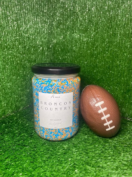 Broncos Country Candle